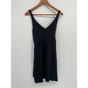 D & Co Beach Swim Dress Black One Piece WAIST TIE   Swimsuit PLUS SZIE 18W NWOT